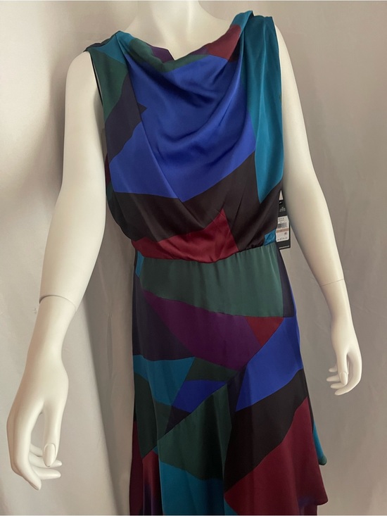 Karl Lagerfeld Dresses & Skirts - Karl Lagerfeld Multi-Color Satin Midi Dress new scroll through the pictures